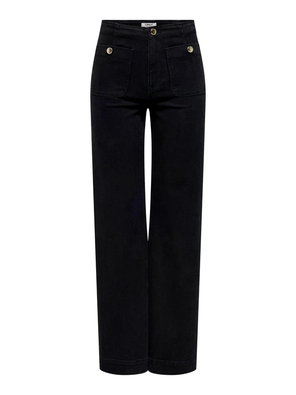 ONLY Onlmadeline Hw Wid Pocket DNM Gua554Noos, Black Denim, XL / 32L