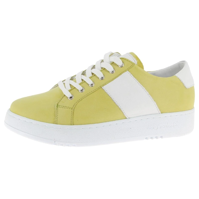 Andrea Conti Women's Damen Low Top Sneaker, Lime White, 6.5 UK