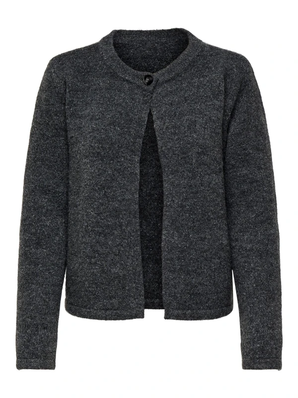 ONLY Onlaltos Life One Button Cardi KNT Noos, Dark Grey Blend, M