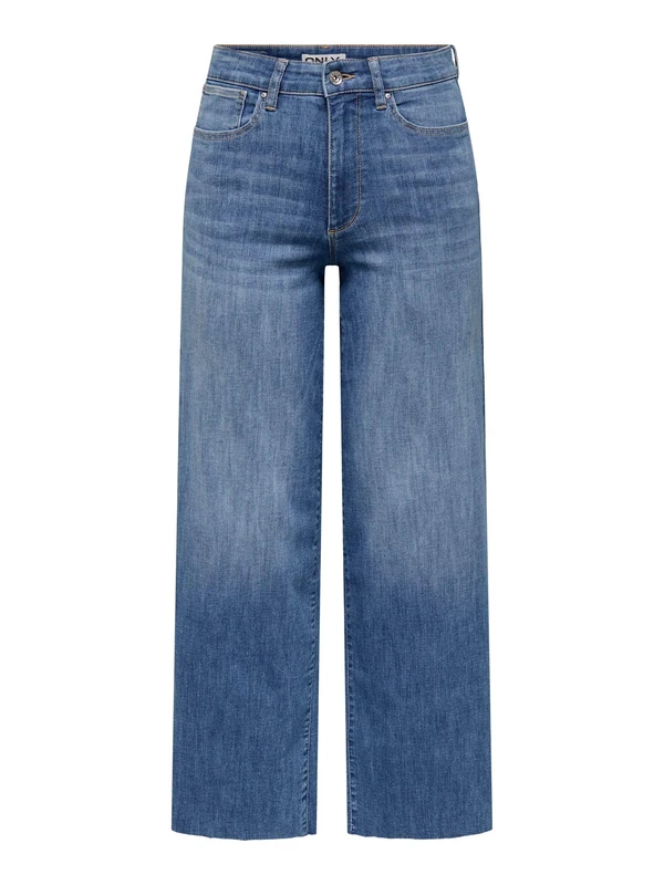 ONLY Women's Onlann-Madison Hw Crop Wd DNM Soo618Noos, Medium Blue (Medium Blue Denim), L / 30L