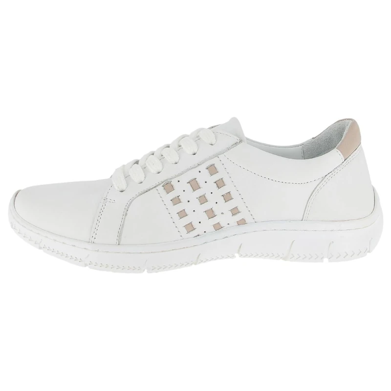Andrea Conti Women's Low Top Trainers, White Silver Grey., 7 UK