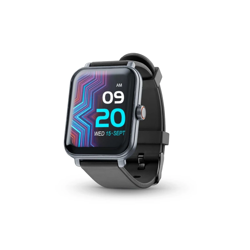 cellularline - ION PRO SQUARE - Bluetooth® Smartwatch with app - 1.83" - Call Answer - Waterproof and Dustproof - Physical Activity Monitor - Works with ION App - Black