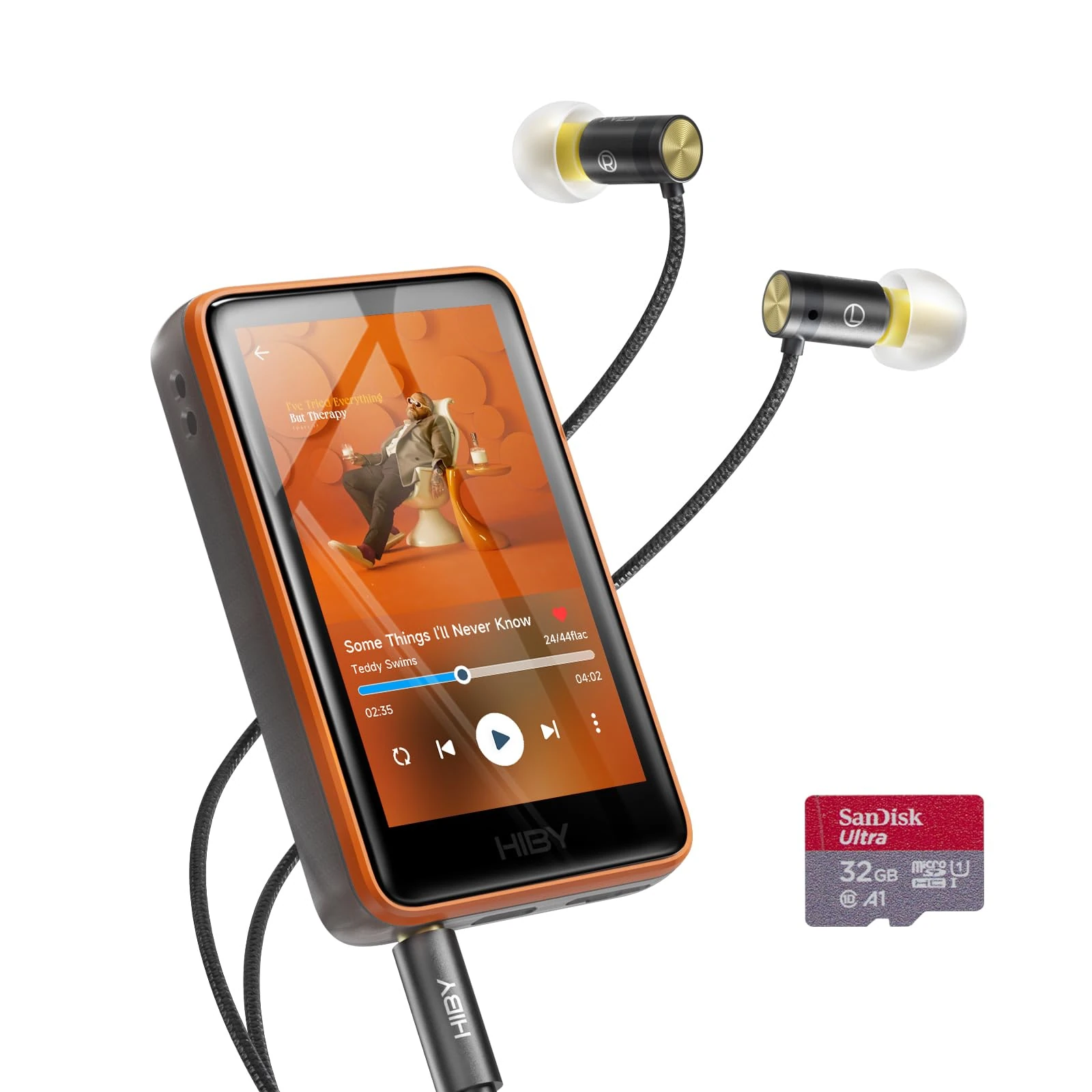 HiBy R1 HiFi MP3 Player with Bluetooth 5.1 Tidal Qobuz DSD 256 native Lossless Music Player with Touchscreen/Hi Res Audio Certified/MSEB Tuning/2TB Expanded Memory