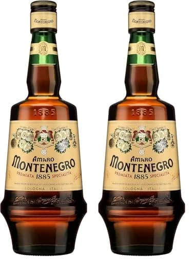 Amaro Montenegro, Iconic Italian liqueur since 1885. Balanced flavour created with 40 botanicals and a secret recipe Bottle of 70 cl, 23 ABV (Pack of 2)