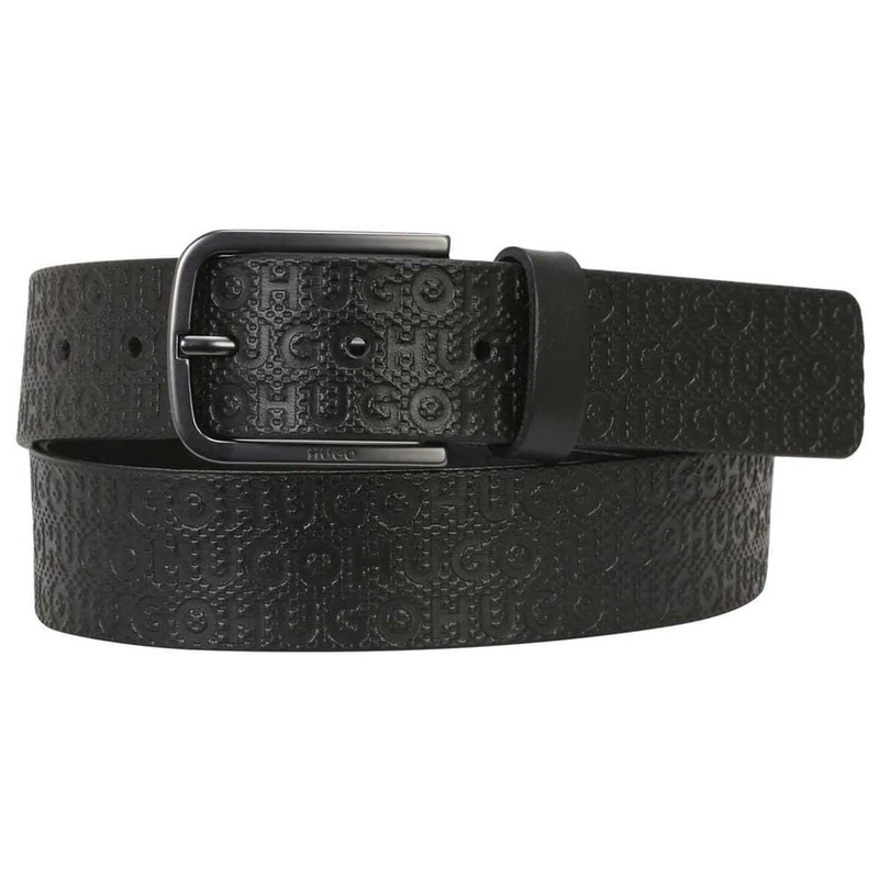 HUGO Men's Gurth-Mono_sz35 Belt, 001black, 115 cm - Image 1