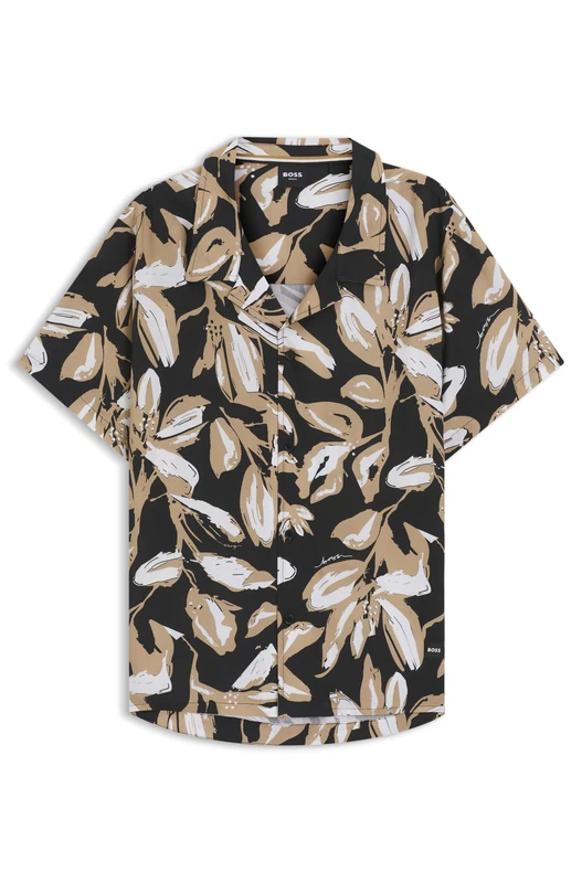 BOSS Men's Beach Shirt 10268906 01 T, 004black, L