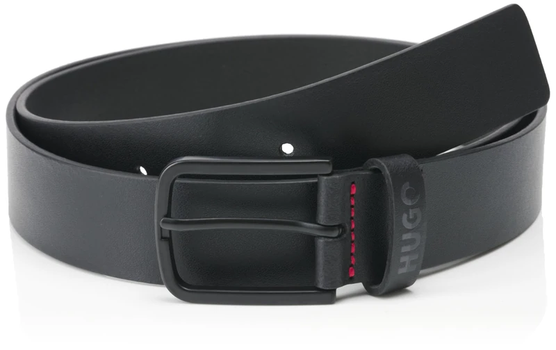 HUGO Men's Gurth-Loop_sz35 Belt, 001black, 90