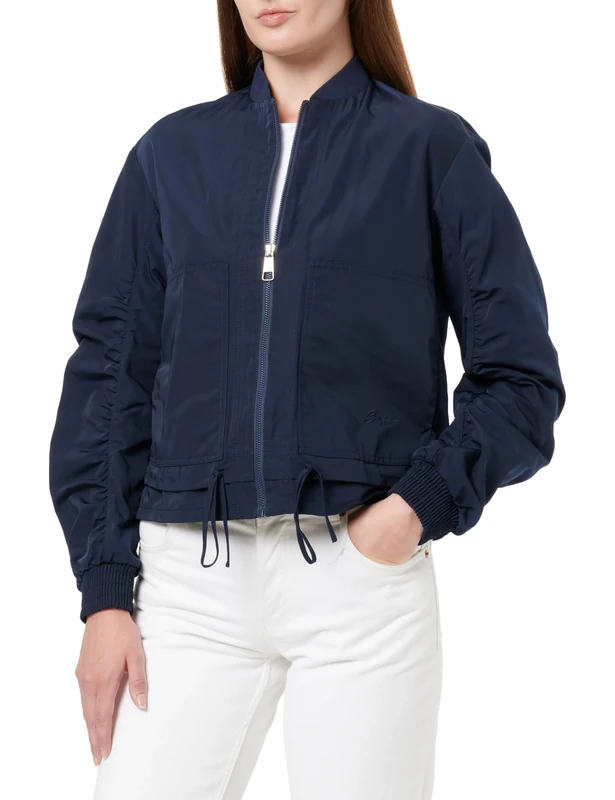 BOSS Women's C_pirosa Outerwear Jacket, 408 dark blue, 6