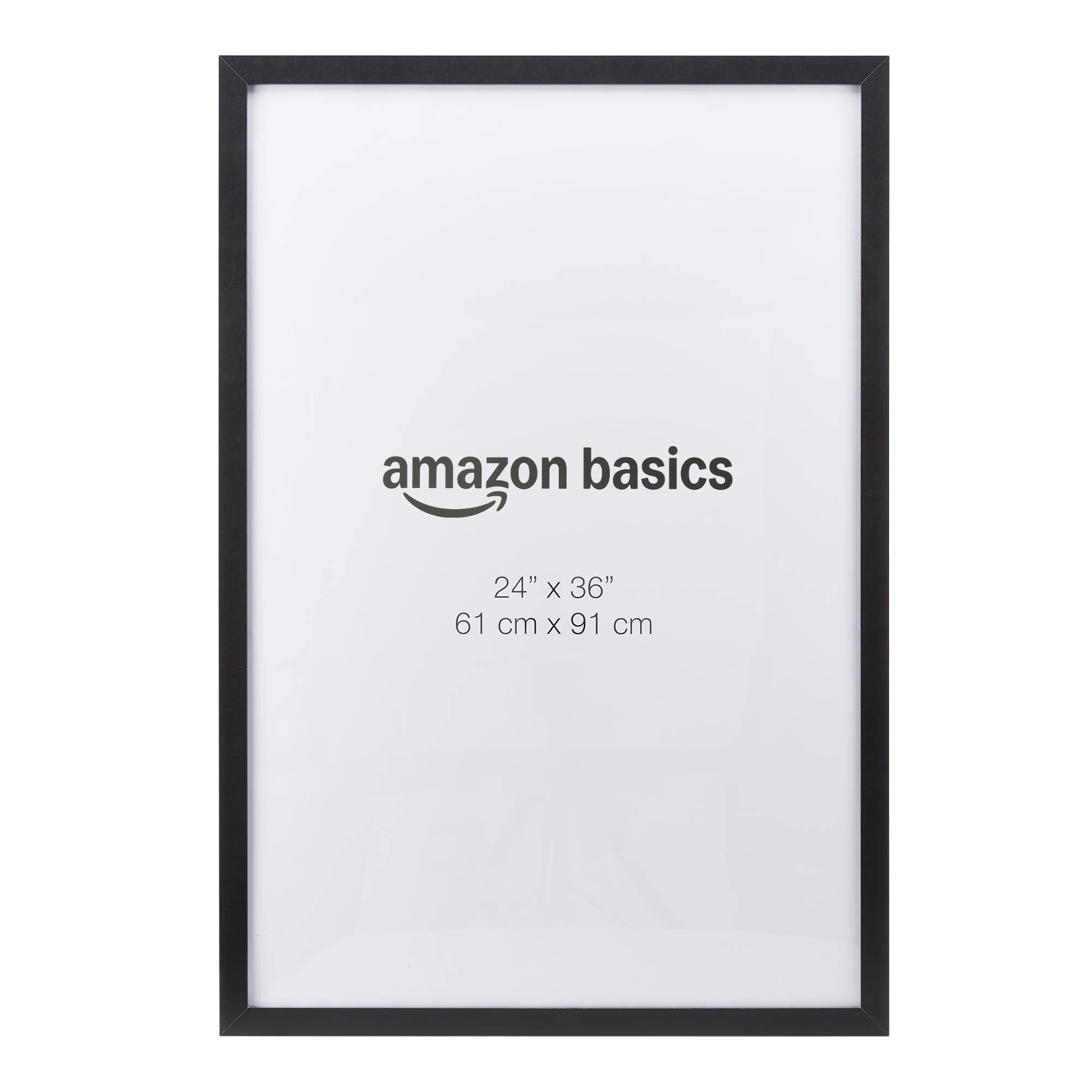 Amazon Basics Rectangular Wooden Poster/Picture Frame, 61 cm x 91 cm, Black
