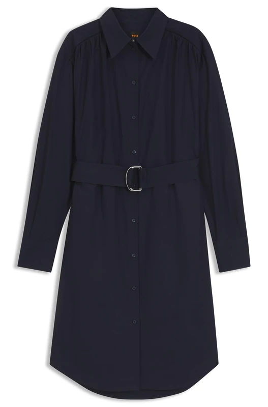 BOSS Women's C_delegant_2 Dress, 408 Dark Blue, 20