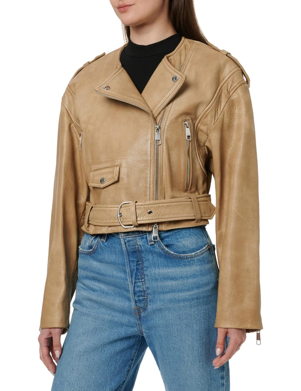 BOSS C_sadora Women's Leather Jacket, 222rust/copper, 36