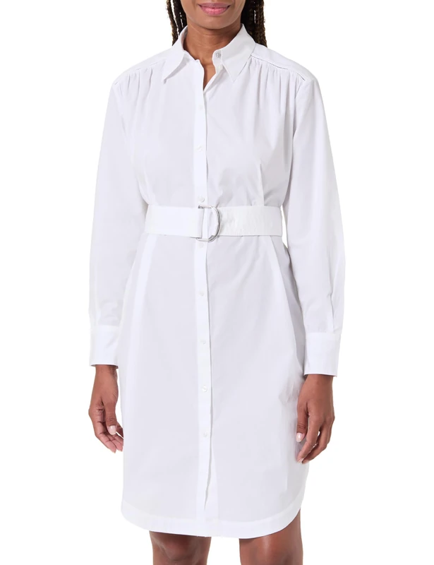 BOSS Women's C_delegant_2 Dress, 100White, 22