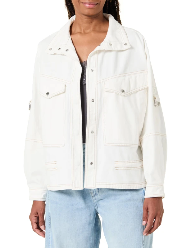 BOSS Women's C_jarline-d Jacket, 118open White, 16