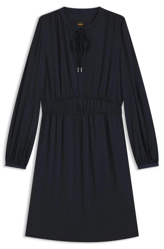 BOSS Women's C_decly Dress, 408 Dark Blue, 10