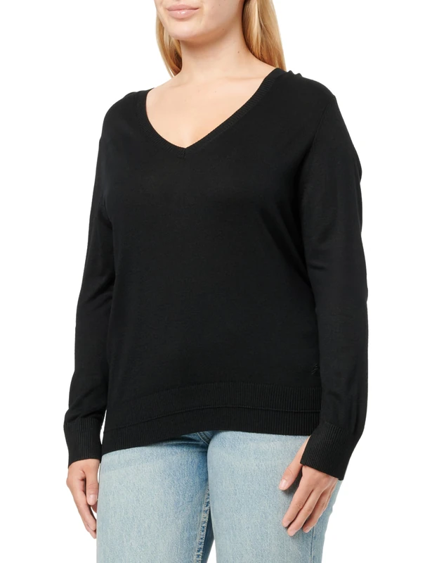 BOSS Women's C_fiaffella Knitted_Sweater, 001black, XL