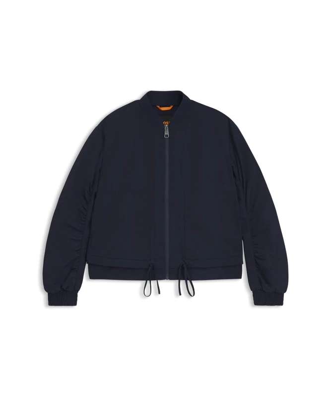 BOSS Women's C_pirosa Outerwear Jacket, 408 dark blue, 18