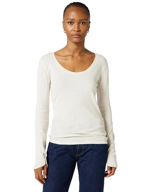 BOSS Women's C_Edeline Jersey top, 116open White, XL