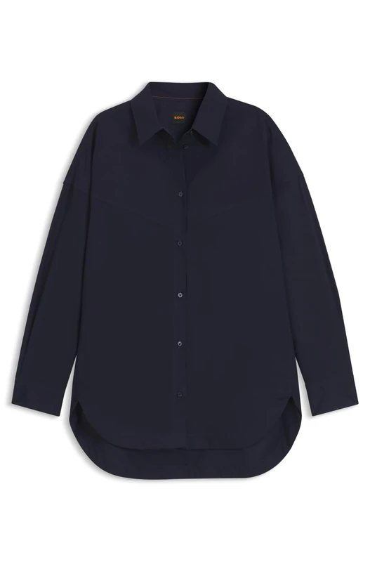 BOSS C_bostaffa Women's Blouse, 408 Dark Blue, 8