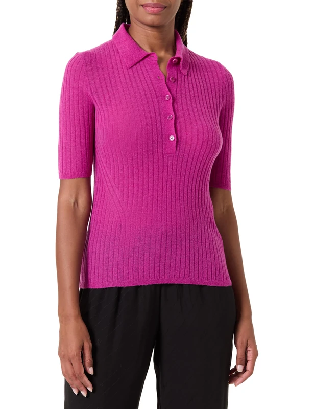 BOSS C_fugano Women's Knitted Sweater, 652 Dark Pink, S - Image 1
