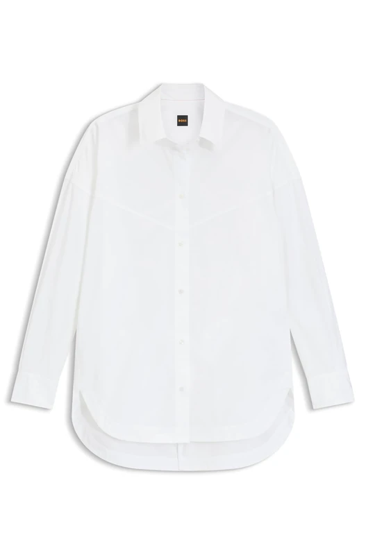BOSS Women's C_bostaffa Blouse, 100White, 24