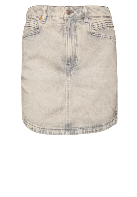 BOSS Women's C_DNM Mini Denim Skirt, 020 Grey, 26 - Image 1