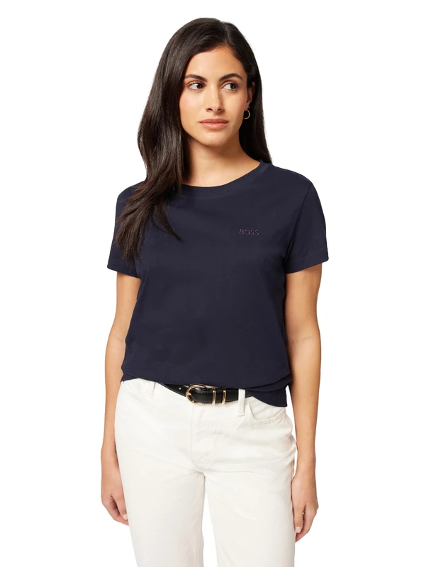 BOSS Women's C_esogo_1 T-Shirt, 408 Dark Blue, S
