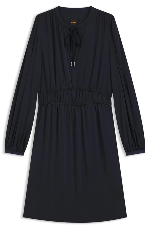 BOSS Women's C_decly Dress, 408 Dark Blue, 6