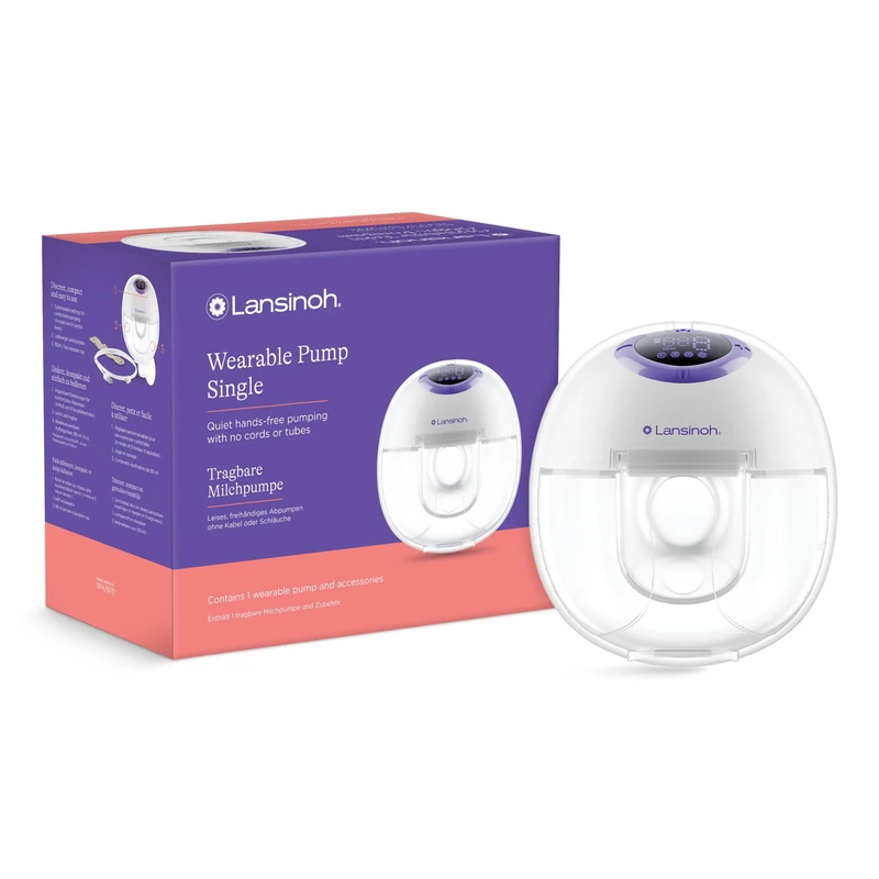 Lansinoh Portable Electric Breast Pump - Hands Free and Quiet Pumping Without Cables & Hoses - Rechargeable Battery - Easy Operation & Cleaning - Handsfree