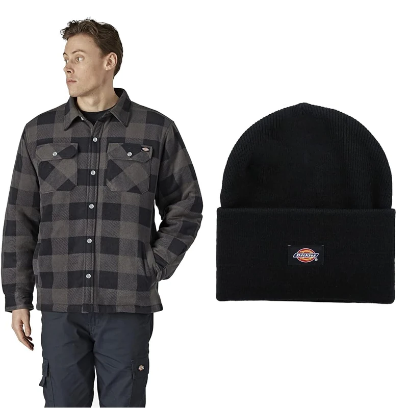 Dickies Portland Shirt + Acrylic Cuffed Beanie Hat