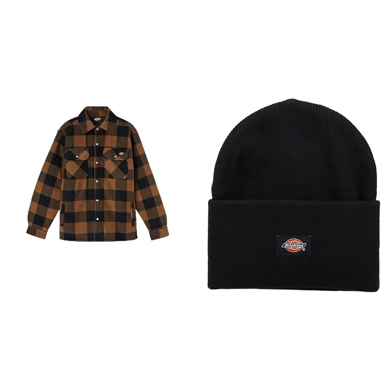 Dickies Portland Shirt + Acrylic Cuffed Beanie Hat