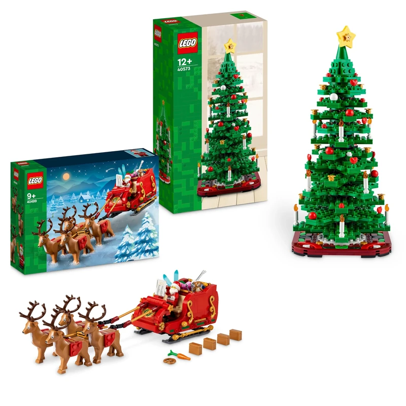 LEGO Festive Bundle - Features Santa's Sleigh (40499) & Christmas Tree (40573) - Building toys for 9+ Year Old Boys & Girls - Creative Kids' Birthday Gifts