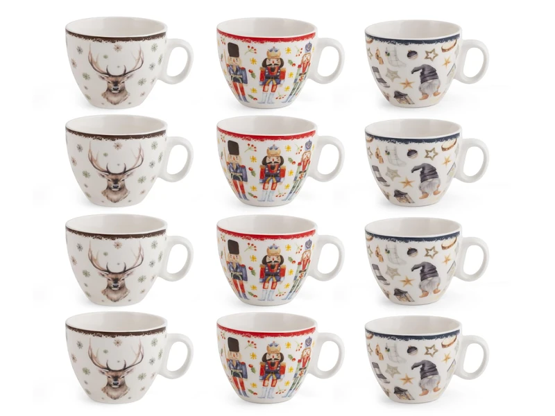 H&H Set of 12 Cups T Noel CC220