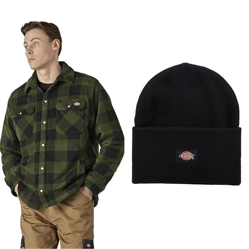 Dickies Portland Shirt + Acrylic Cuffed Beanie Hat