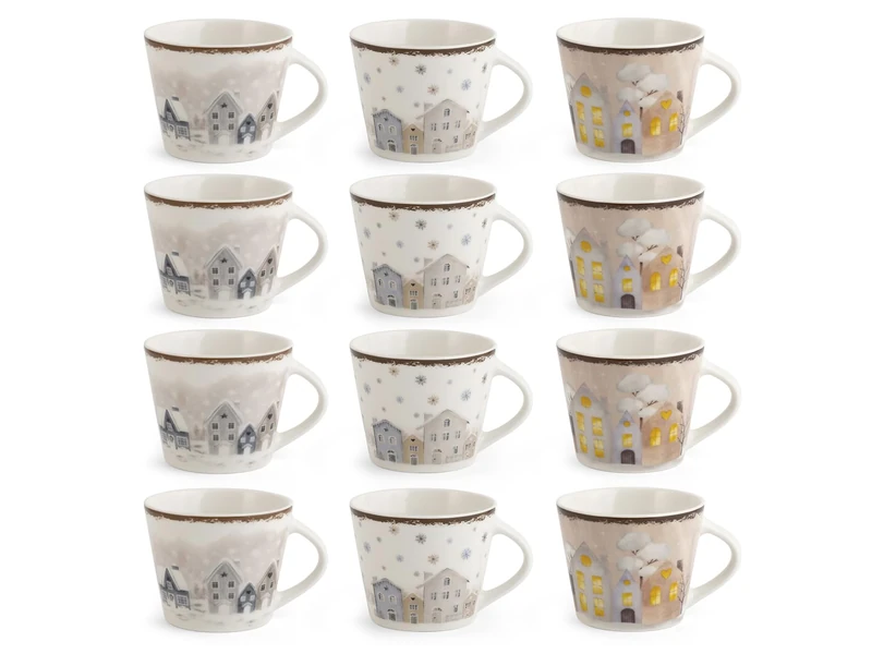 H&H Set of 12 Cups T Snowland CC280 - Image 1
