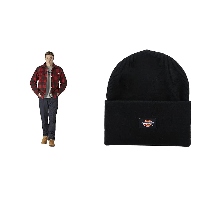 Dickies Portland Shirt + Acrylic Cuffed Beanie Hat