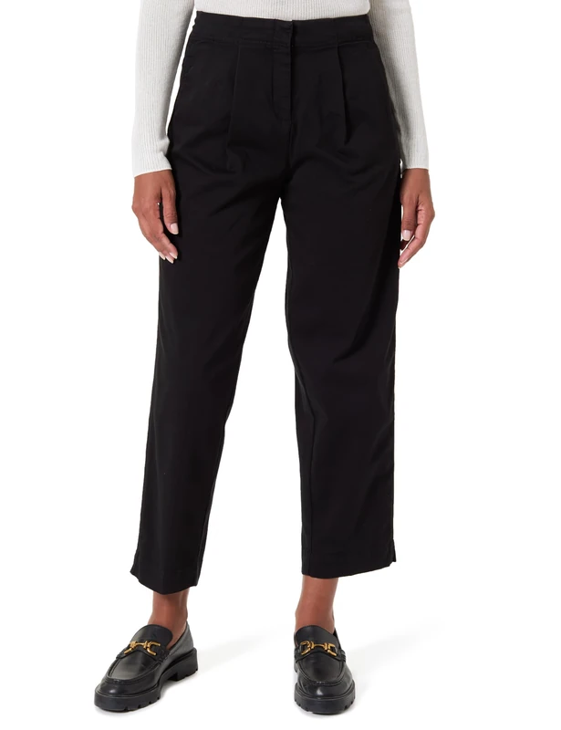 BOSS Women's C_taquina-d Trousers_Flat, Black, 24