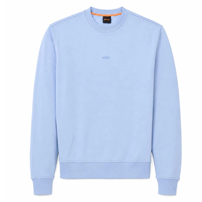 BOSS Men's Wesmallcrew Sweatshirt, 470open blue, XL