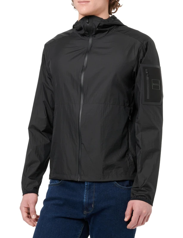 BOSS Men's J_airynix HD Outerwear Jacket, 001black, S