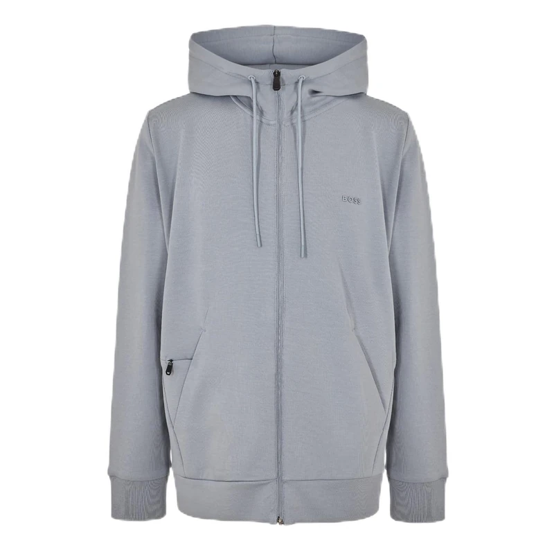BOSS Mens Saggy Full Zip Hoodie - Dark Grey - Size S