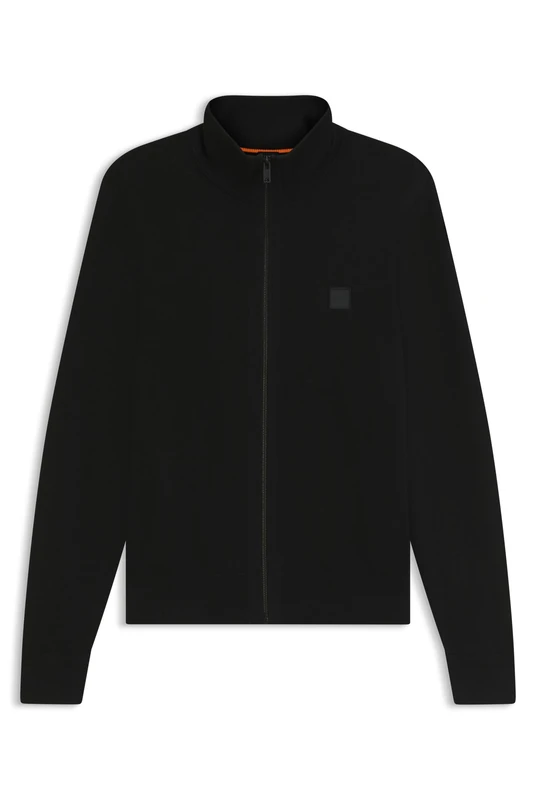 BOSS Mens Kanozip S Knitted jacket in cotton and cashmere