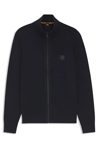 BOSS Mens Kanozip S Knitted jacket in cotton and cashmere