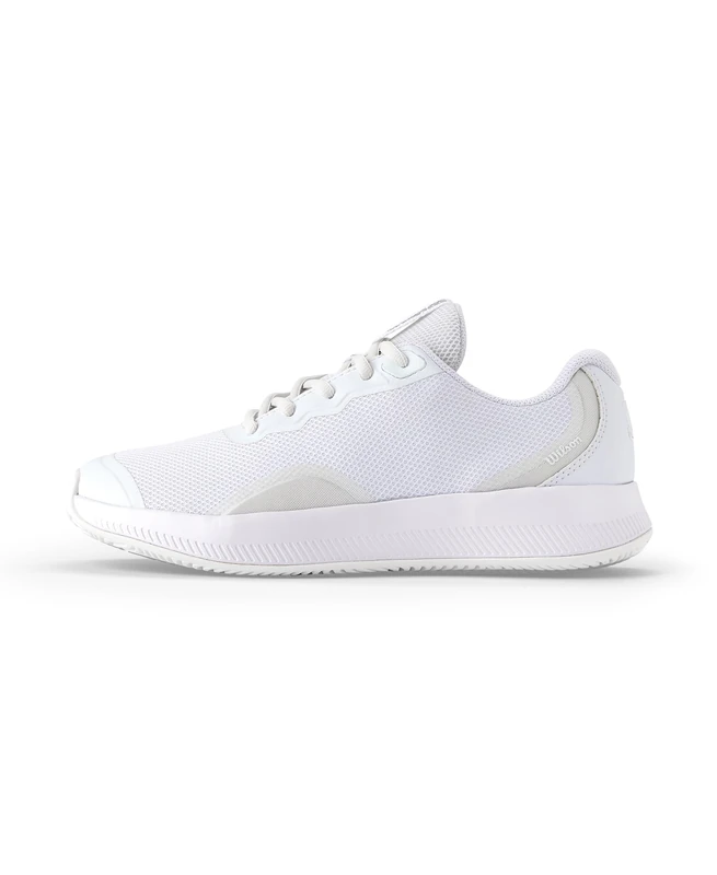 Wilson Intrigue Lite Women's Tennis Shoes, Female-Focused Design, Provides Dynamic Comfort and Adaptable Court Play, with Added Midfoot Support and Exceptional Traction, Colour: White/Silver, Size: 8