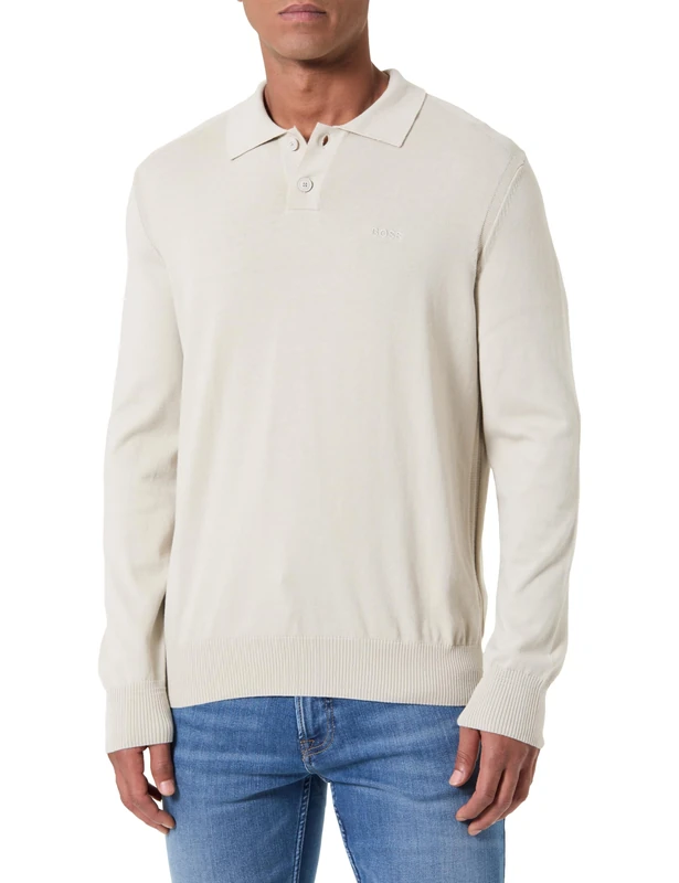 BOSS Men's Asac_pl Knitted_Sweater, 271light Beige, M