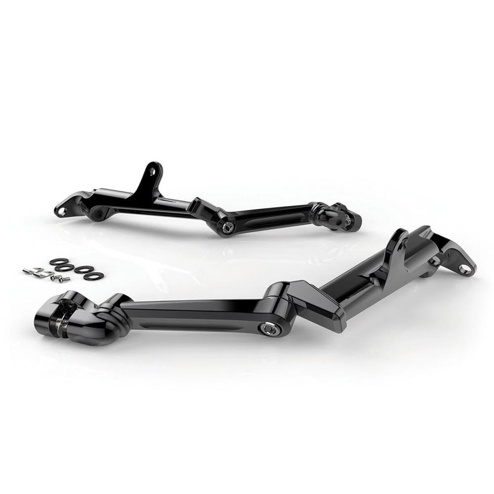 Ciro Frame Mounted Adjustable Highway Peg Mounts Kit (Black, Standard No Pegs)