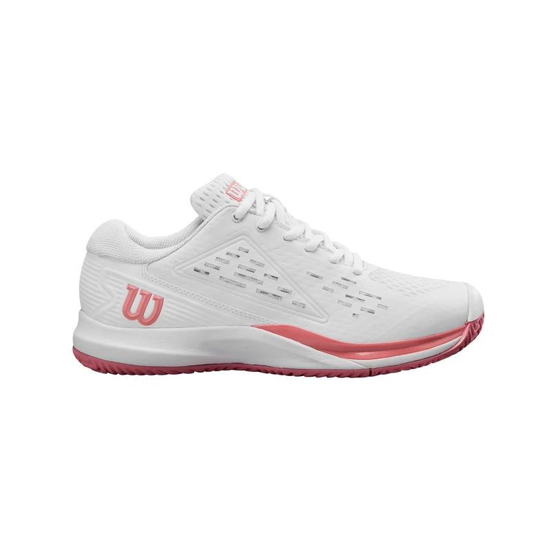 Wilson Rush Pro Ace Junior Tennis Shoes, Provide a Secure Fit and Dynamic Support, with a Durable Outsole for Improved Balance and Superior Traction, Colour: White/Mauveglow, Size: 4K