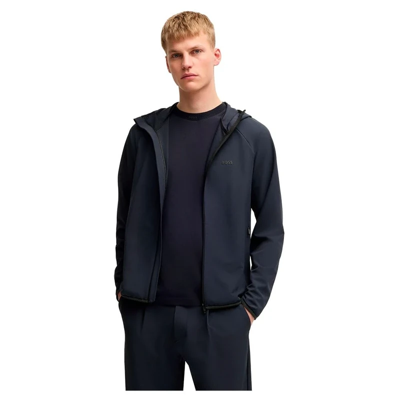 BOSS Mens L Commuter Water-Repellent Jacket with Four-Way Stretch