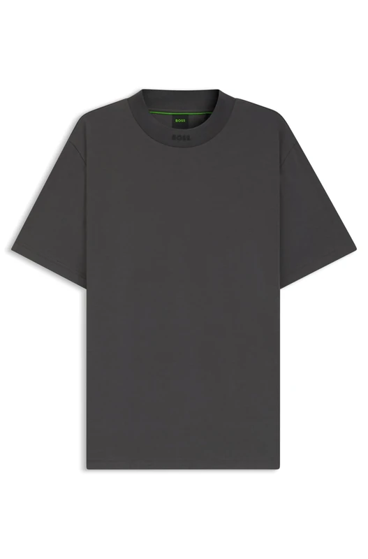 BOSS Zone Men's T-Shirt with Collar, 027dark Grey, XS