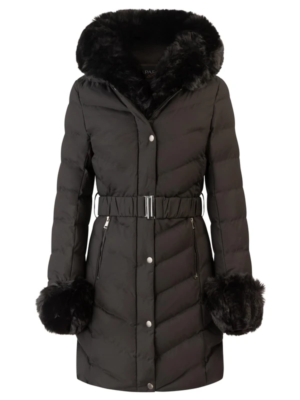 APART Fashion Women's Apart Winterjacke mit Reißverschluss Winter Jacket, Black, 16 - Image 1