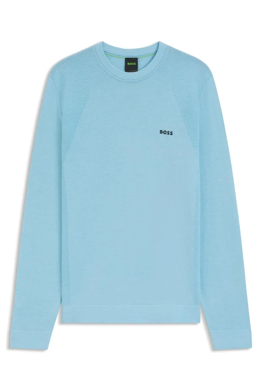 BOSS Men's K_Momentum-lite Cn Knitted_Sweater, 451light/pastel Blue, 3XL