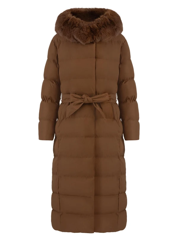 APART Winter Jacket with Zip for Maximum Protection in Winter, brown, 8